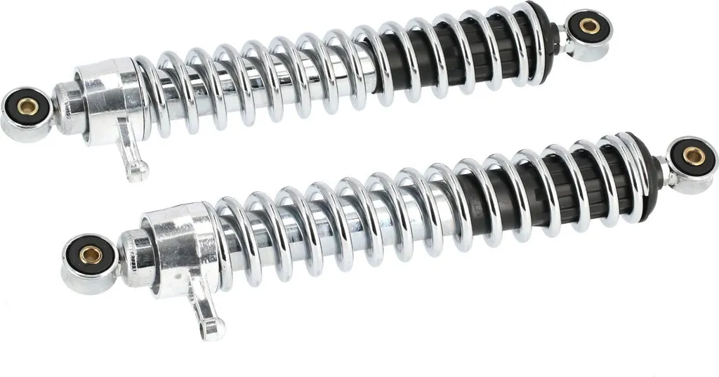 Amortisseur Réglable 380mm Chromé pour Simson S50 et Modèles Enduro S51