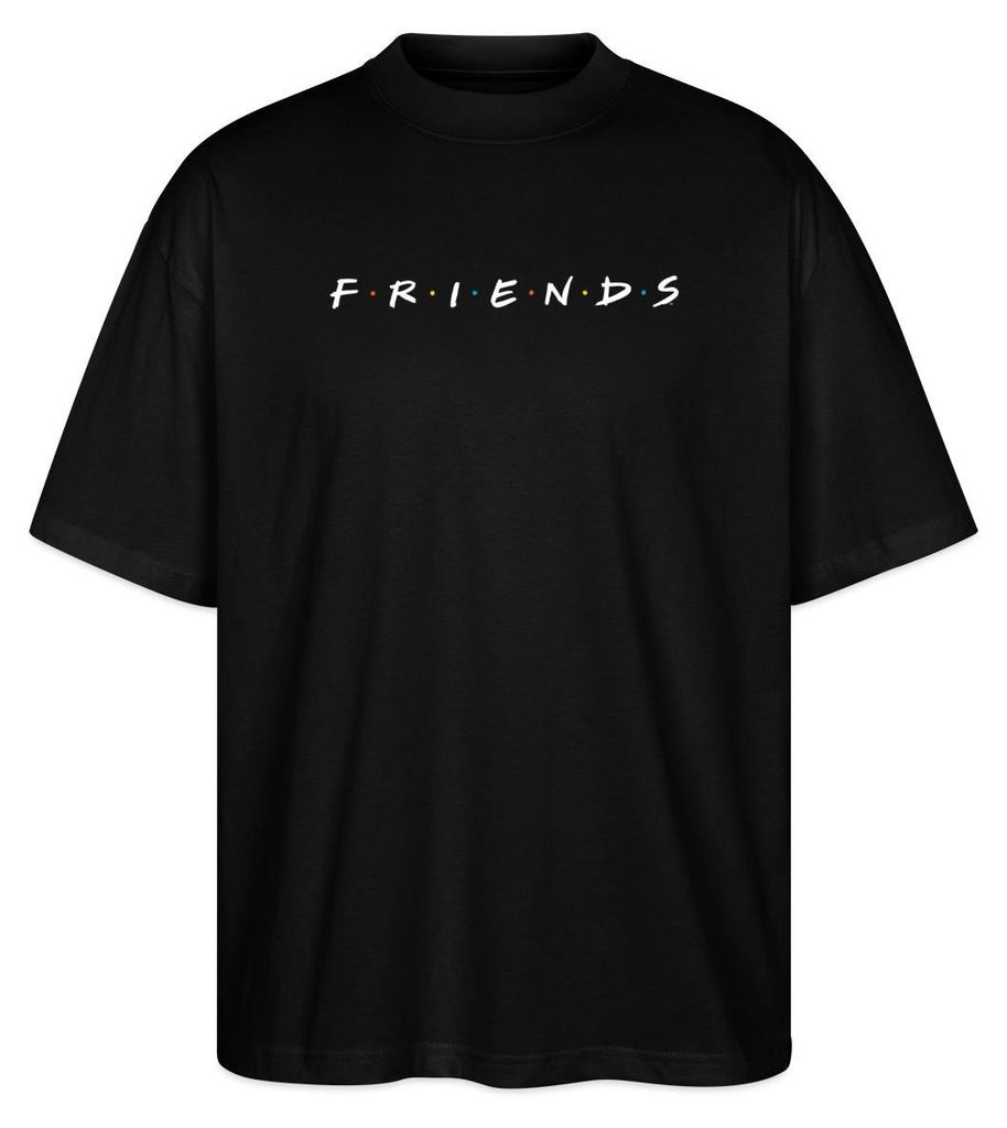 Spreadshirt Friends Logo Oversize Uni T-Shirt, M, Schwarz