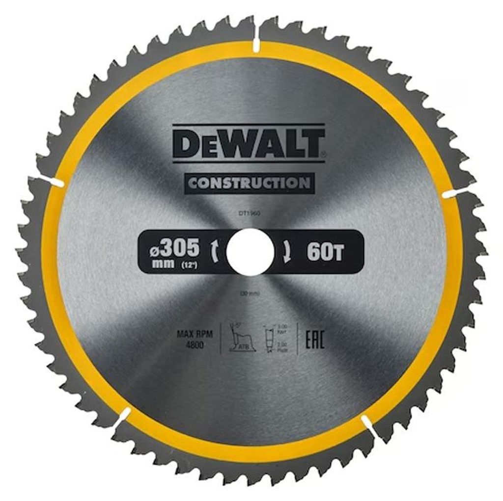 Lame de scie circulaire DEWALT Ø305x30mm Image du produit 