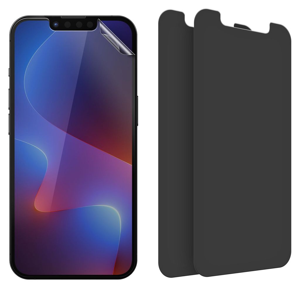 kwmobile 3x Sichtschutz Schutzfolie für Apple iPhone 17e / iPhone 16e / iPhone 14 / iPhone 13 Folie - Displayschutz Privacy Screen Protector -