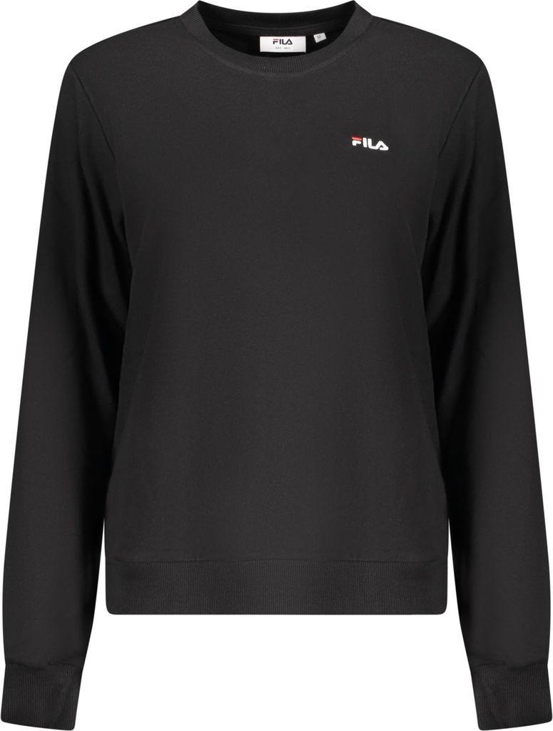 Damen Lierna Sweatshirt: Schwarzes Langarmshirt aus Baumwolle