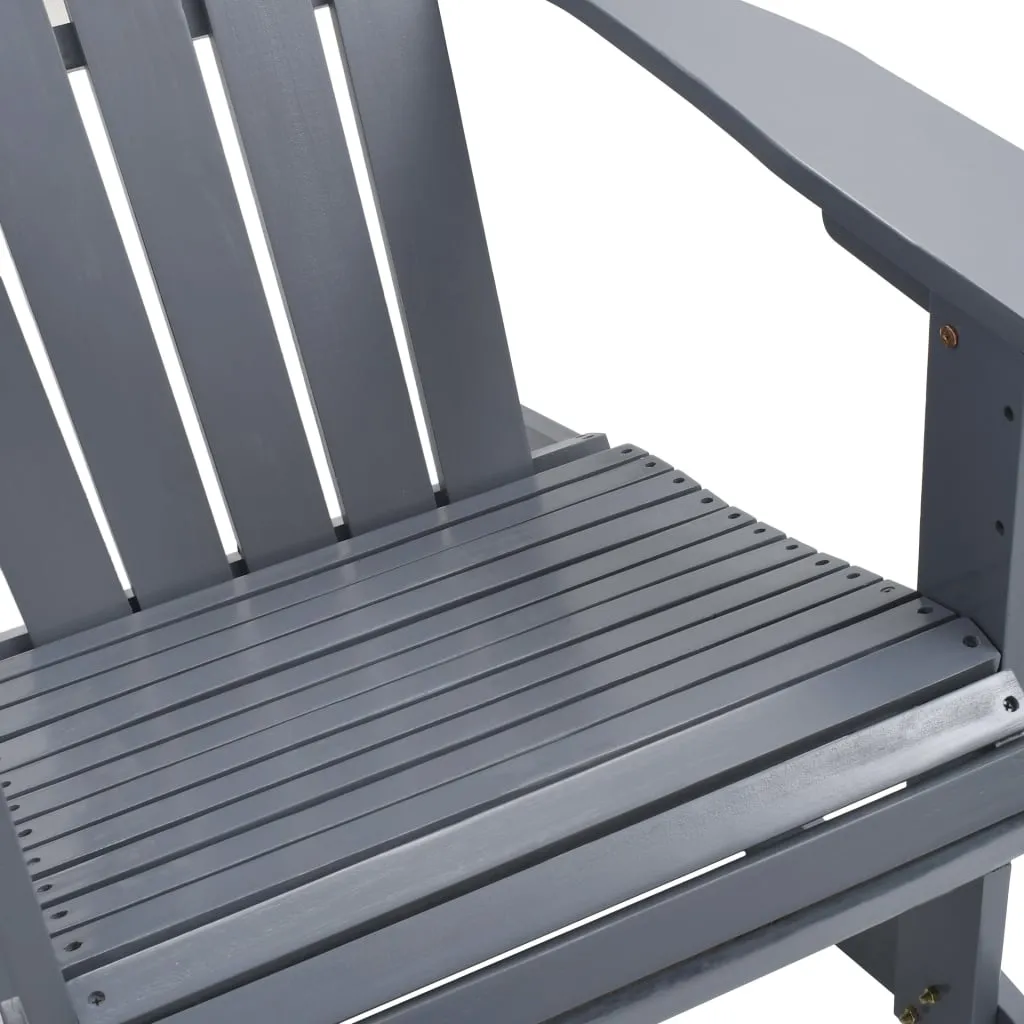 Chaise à bascule jardin bois gris : fini le mal de dos en extérieur - 10
