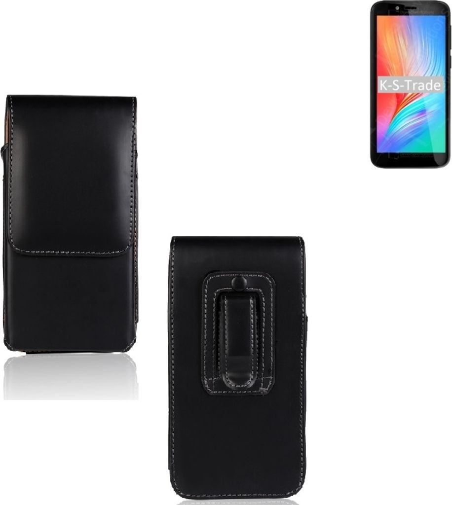 K-S-Trade Gürteltasche für Elephone U5 Schutz Hülle Handy Hülle mit Magnetverschluss Holster in schwarz