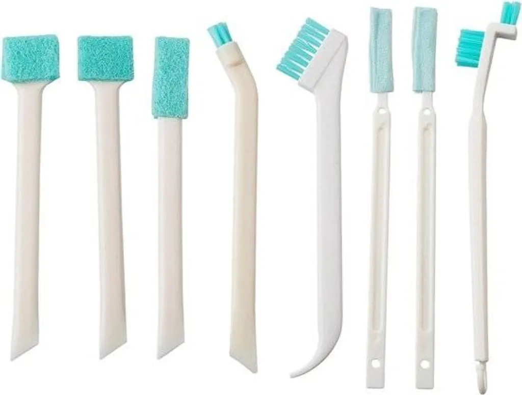 Lot de 8 petites brosses de nettoyage pour joints et rainures - Kit complet