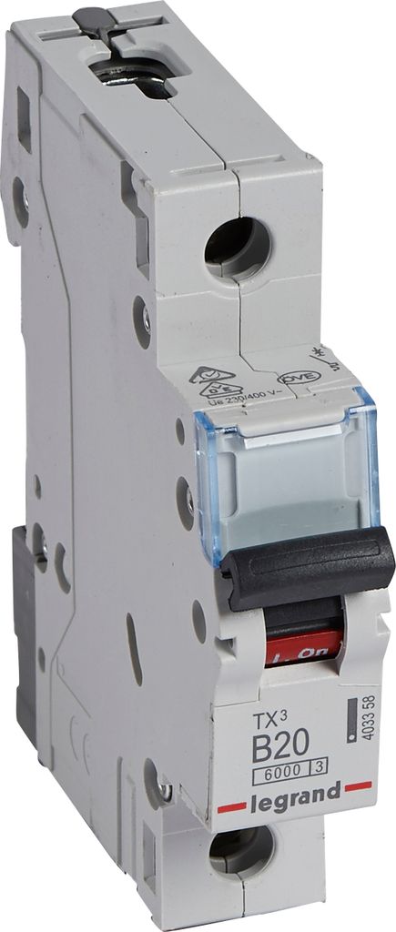 Legrand TX3, Miniaturowy wyłącznik, Typu B, IP20, 240 - 415 Zdjęcie produktu 
