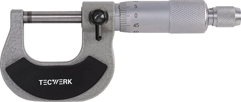 Tecwerk Bügelmessschraube DIN 863/1 Spindel-Ø 6,5 mm - 1 Stk.