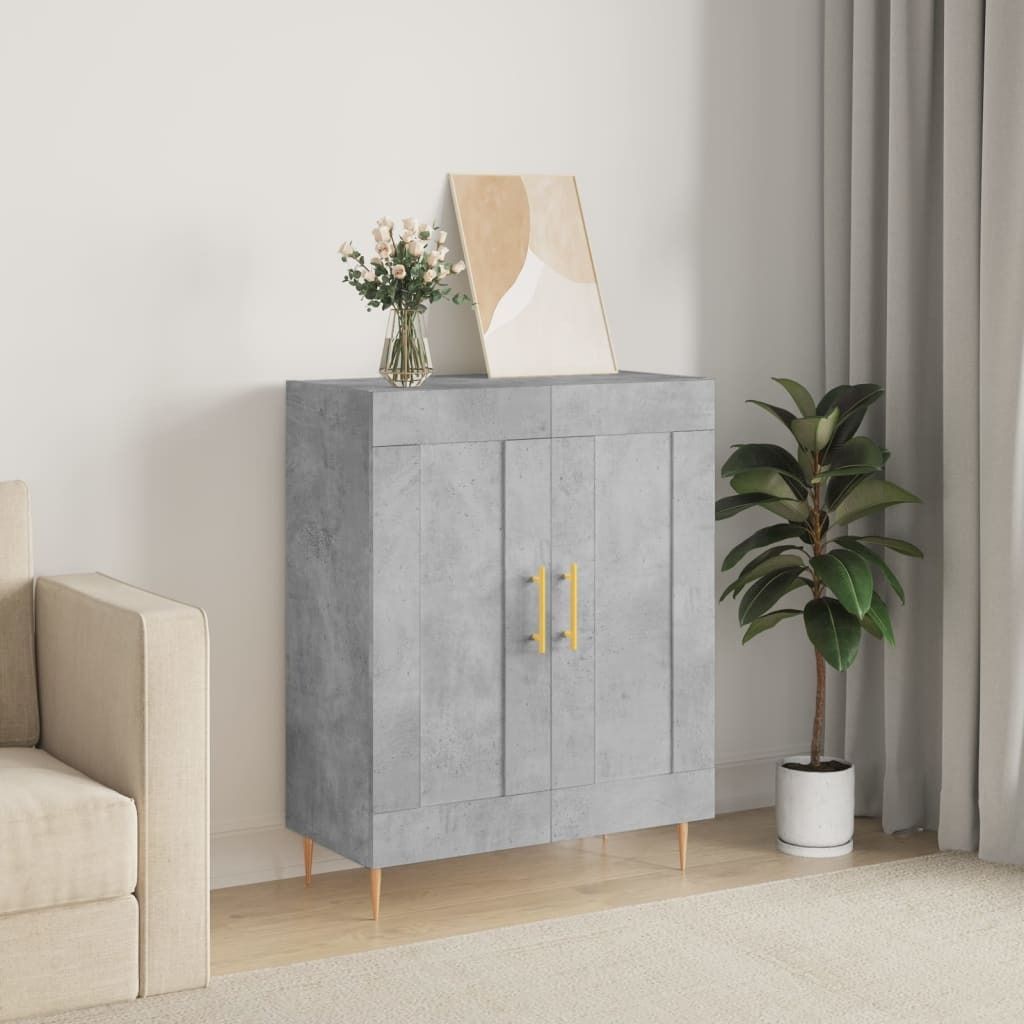 vidaXL Credenza grigio cemento 69,5x34x90 cm materiale a Immagine del prodotto 