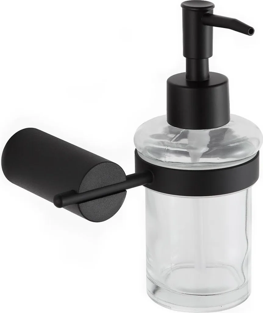 Distributeur de savon Aron noir mat : finition haut de gamme et durable