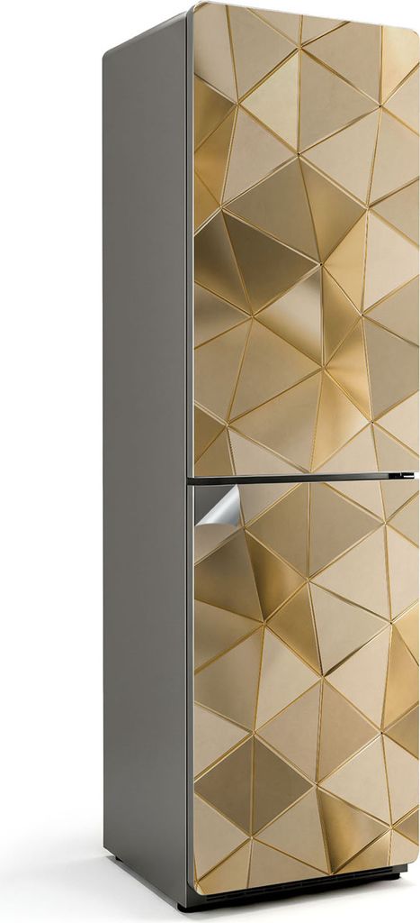 Wellen mit zartem Akzent – Kühlschrank Aufkleber – Klebefolie Kühlschrank – Kühlschrank Nachbildung – Kühlschrankfolie selbstklebend ...