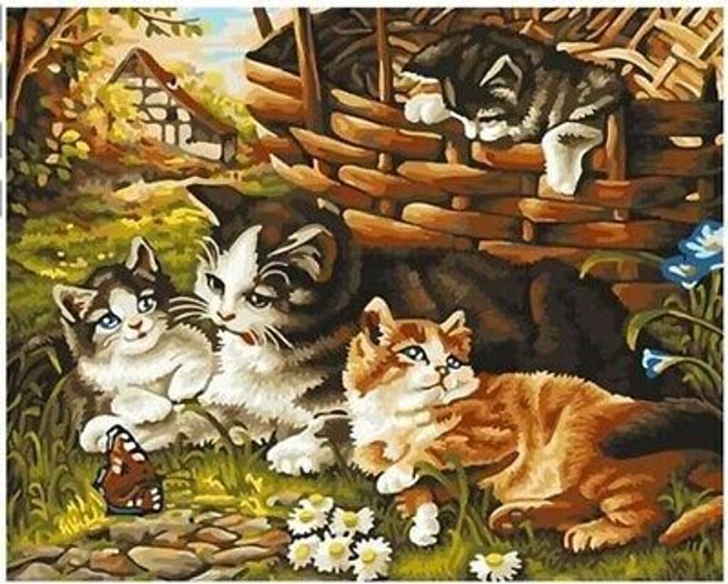 NORIMPEX Diamond kleiner Ofen Cat Family 30x40cm