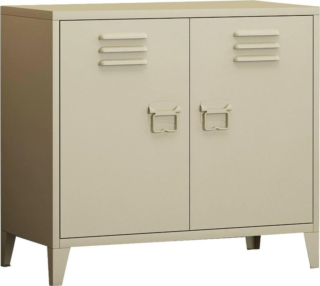 Kommode Conco, Wohnzimmerbuffet, Wohnzimmer-Sideboard, Moderne Küchen-Speisekammer, 80x40 h73 cm, Sahne