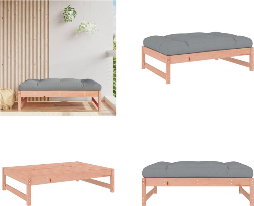 vidaXL Gartenhocker 120x80 cm Massivholz Douglasie - Gartenhocker - Terrassenhocker - Outdoor Hocker - Garten Fußhocker