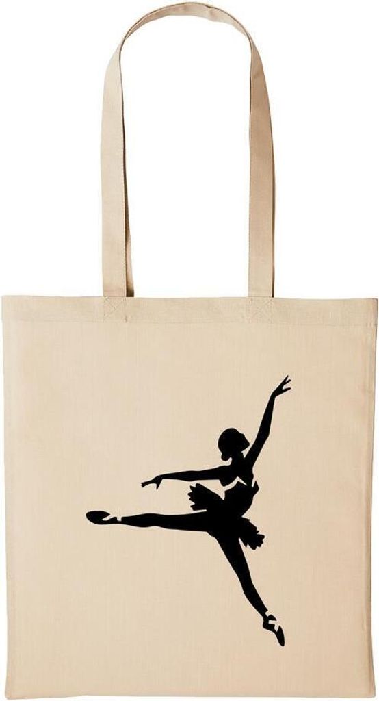 Huuraa Baumwollbeutel Ballerina Geschenk Einkaufstasche Natural 10 Liter Baumwolle Ballerina Accessoire
