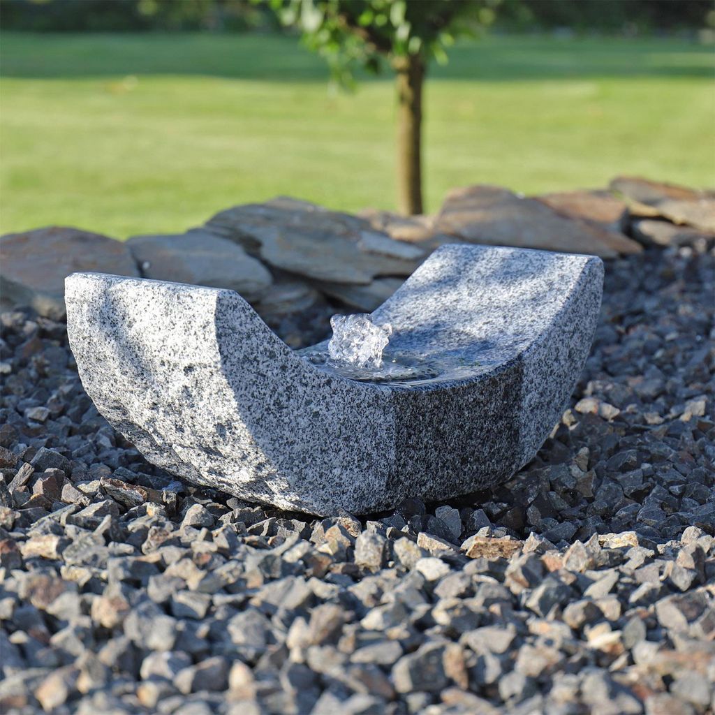 CLGarden Granit Springbrunnen SB15-2 Gartenbrunnen mit LED Produktbild 