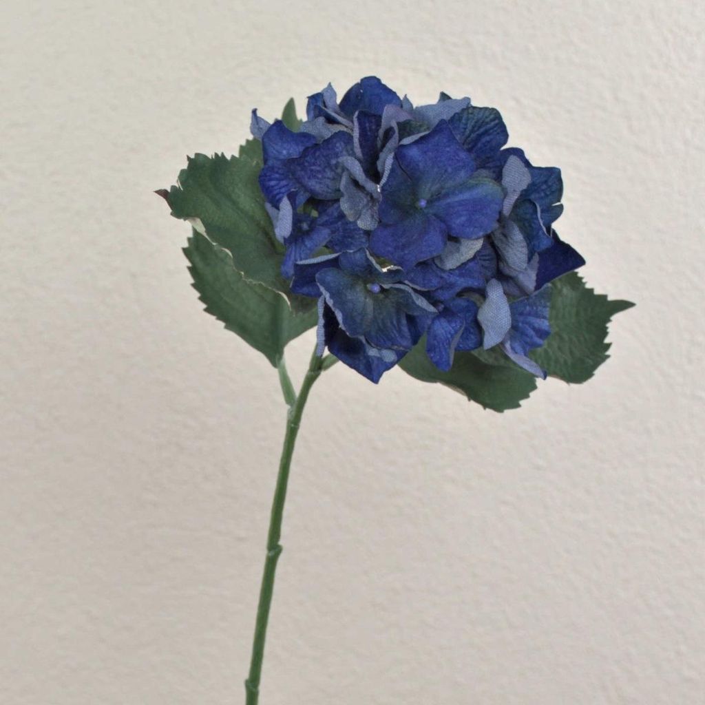 artplants.de Künstliche Hortensie Gunilla, Eco Collection, Royalblau, 60cm, Ø12cm - Kunstblume Hydrangea