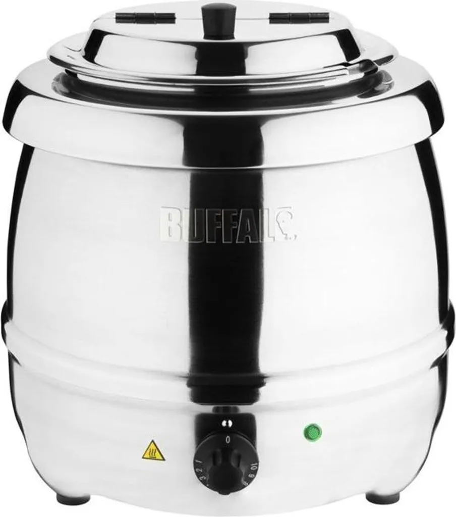 Bollitore per Zuppa 10L Acciaio Inox Professionale | Scaldavivande Buffet