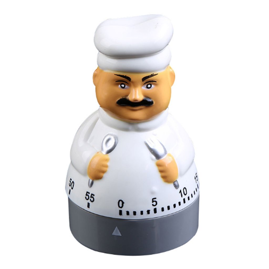 Küchentimer, Kochtimer, Countdown-Timer, mechanischer Timer, 60-Minuten-Countdown-Timer, in Chefform
