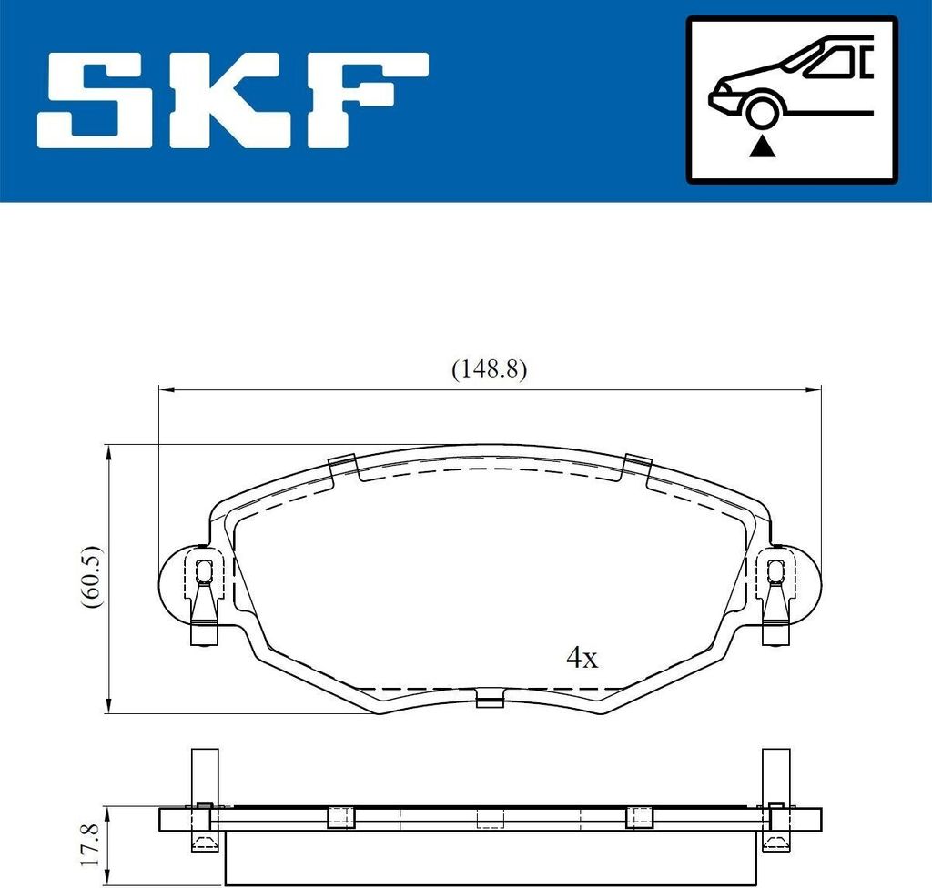 SKF Bremsbeläge Satz Vorne Bremsklötze für FORD MONDEO III Kombi (BWY) VKBP 80390