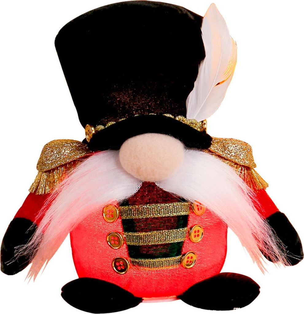 Leuchtender Weihnachtszwerg, LED-Weihnachtszwerg, Plüsch-Soldat, Zwergpuppe, leuchtendes gesichtsloses Zwergenornament für die Tischdekoration zu...
