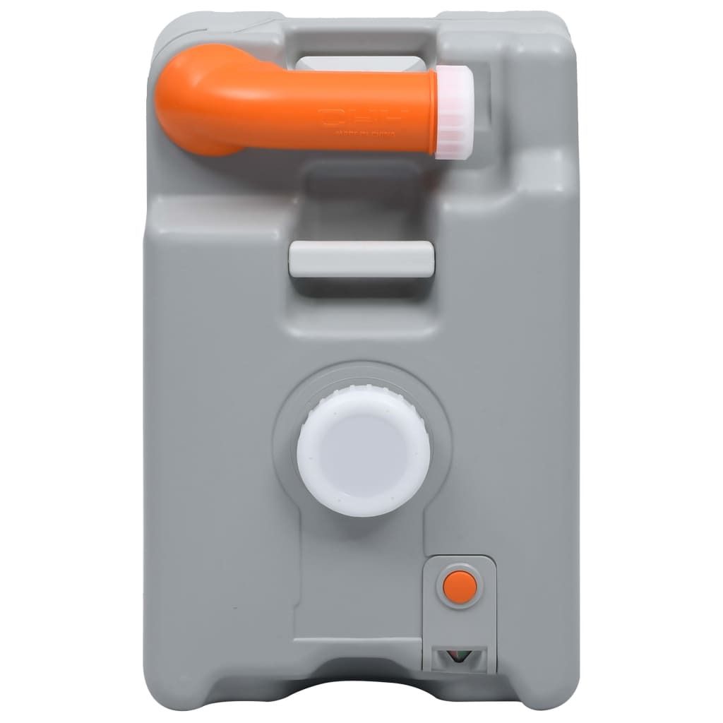 vidaXL Réservoir d'eau de camping avec roulettes 25 L Gris Image du produit 