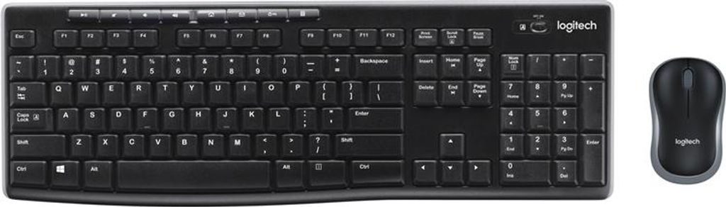 Logitech Desktop MK270 senza fili [US/EU] nero Immagine del prodotto 