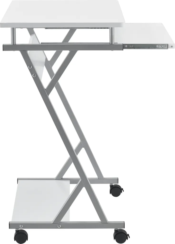 Scrivania PC Bianca Minimal 60x40x75cm - Tavolo Mobile Moderno - 3