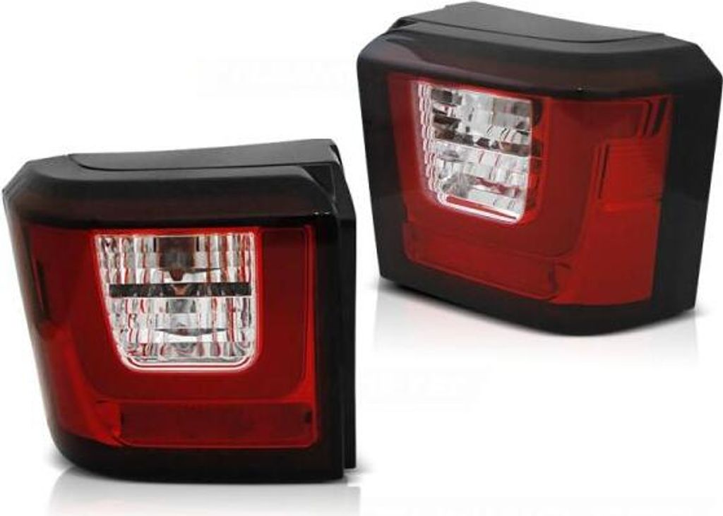 LED Lightbar Rückleuchten für VW T4 Bus Bj. 90-03 Rot/Chrom
