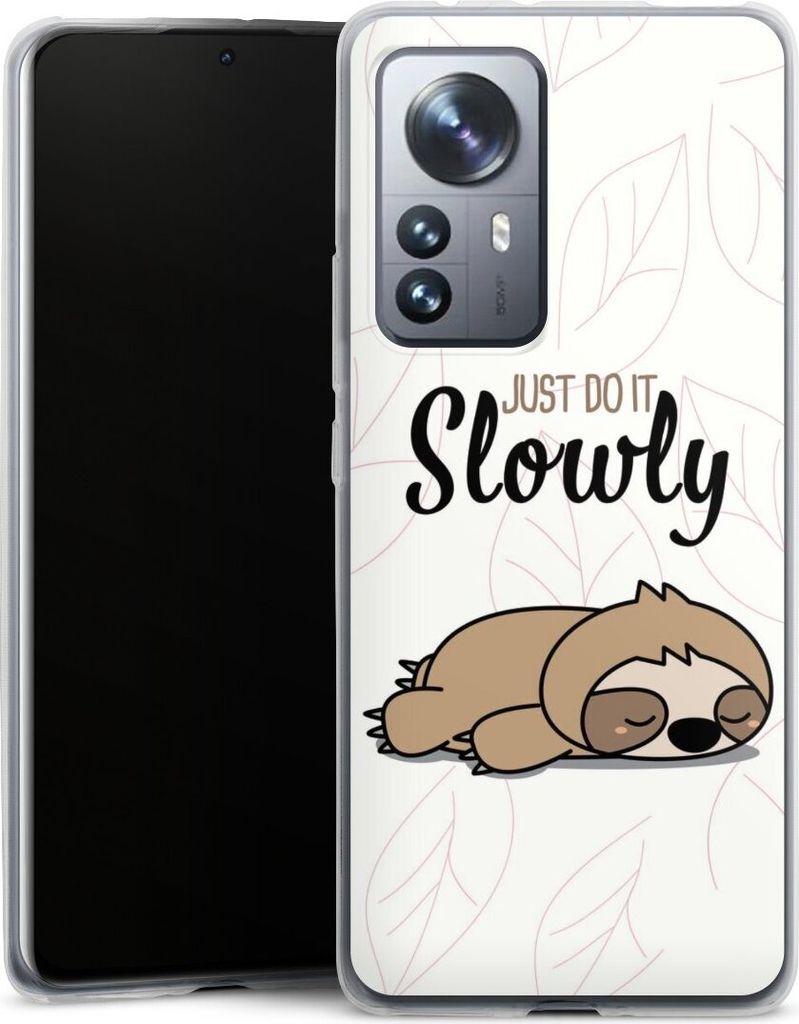 DeinDesign Slim Hülle für Xiaomi 12 Pro 5G Silikon Case Ultra Dünn Handyhülle Faultier Tiere lazy sunday