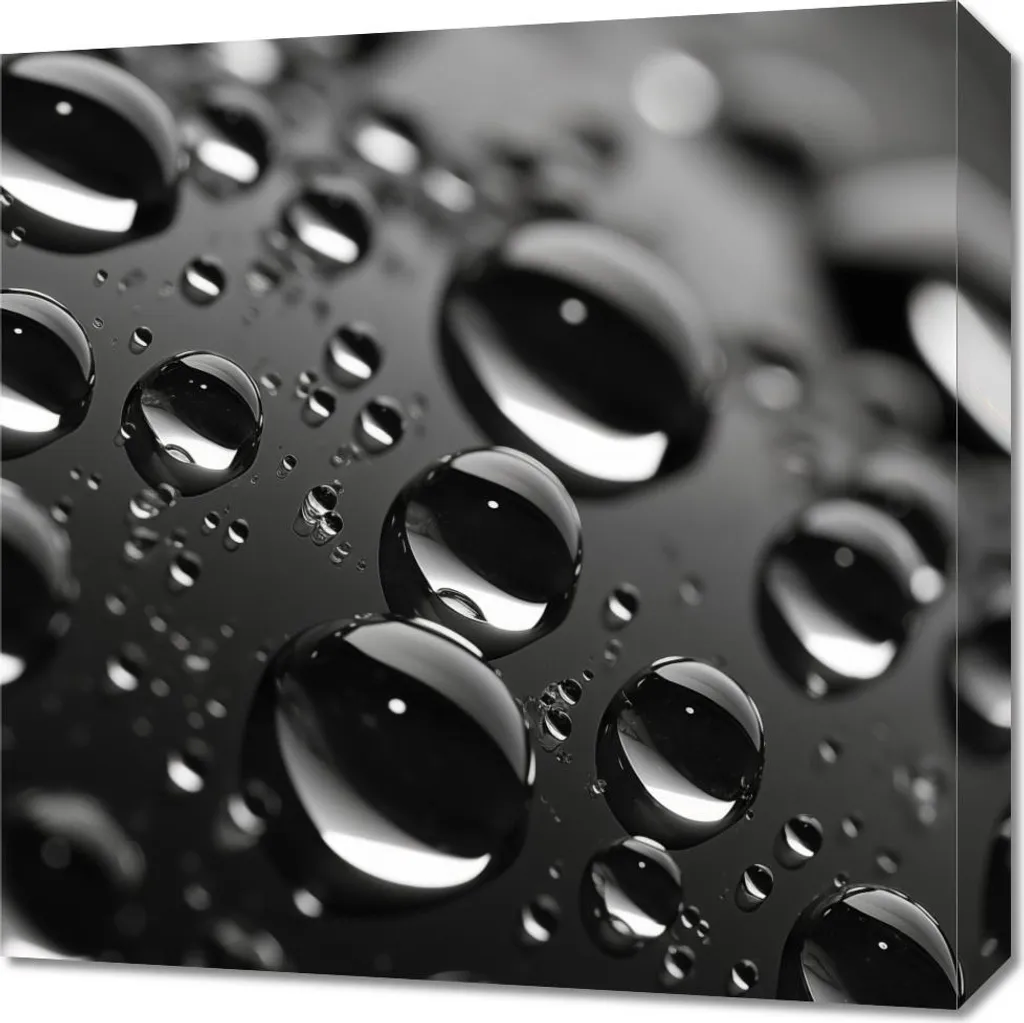 Quadro Tecnico 50x50 Microcosmo Goccioline - Alta Risoluzione Parete