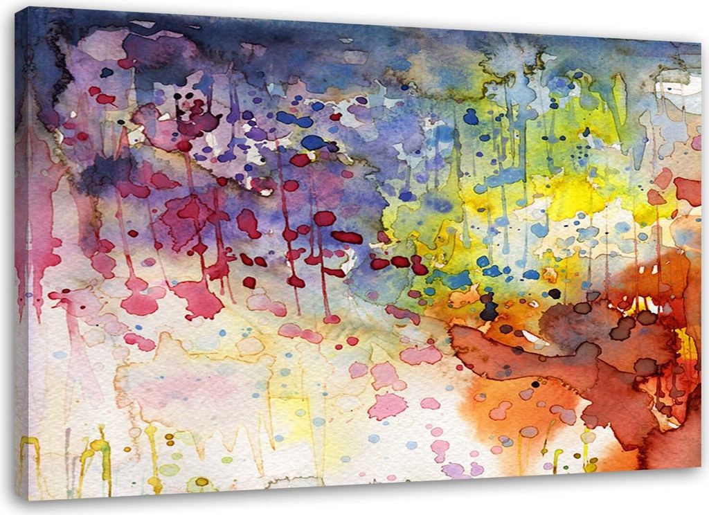 Leinwandbild bunte abstraktion 60x40 cm Feeby farbe wandbild bereit zum aufhängen