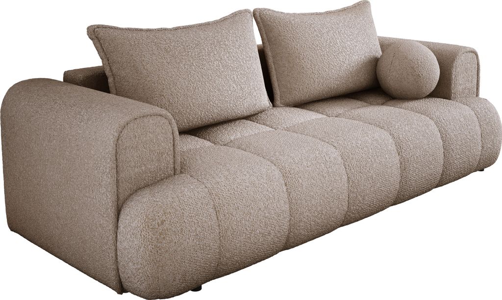 DomoHome Sofa COCO Schlafsofa Mit Bettfunktion, Anthology Stoffbezug, 2-Sitzer, Freistehend, Größe: 250x105x90cm Farbe: Grün