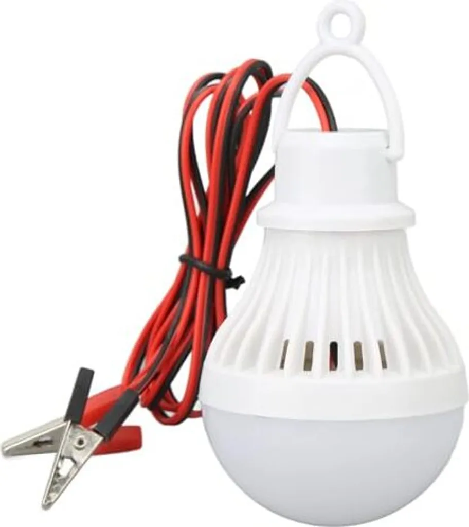 Herchr Lampada LED 12V 5W 400lm - Lanterna da Campeggio Portatile con Clip