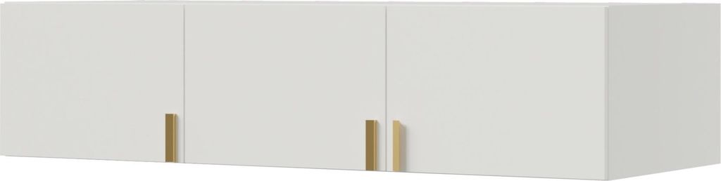 Aufsatz für Schrank Napoli 3D 150 Weiß (schwarzer oder goldener Griff)