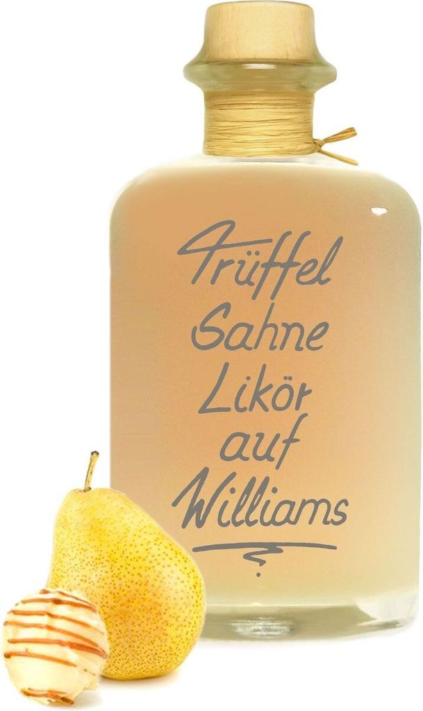 Trüffel Sahne Likör auf Williams Birnenbrand 0,5L exklusiver Verführer 18% Vol