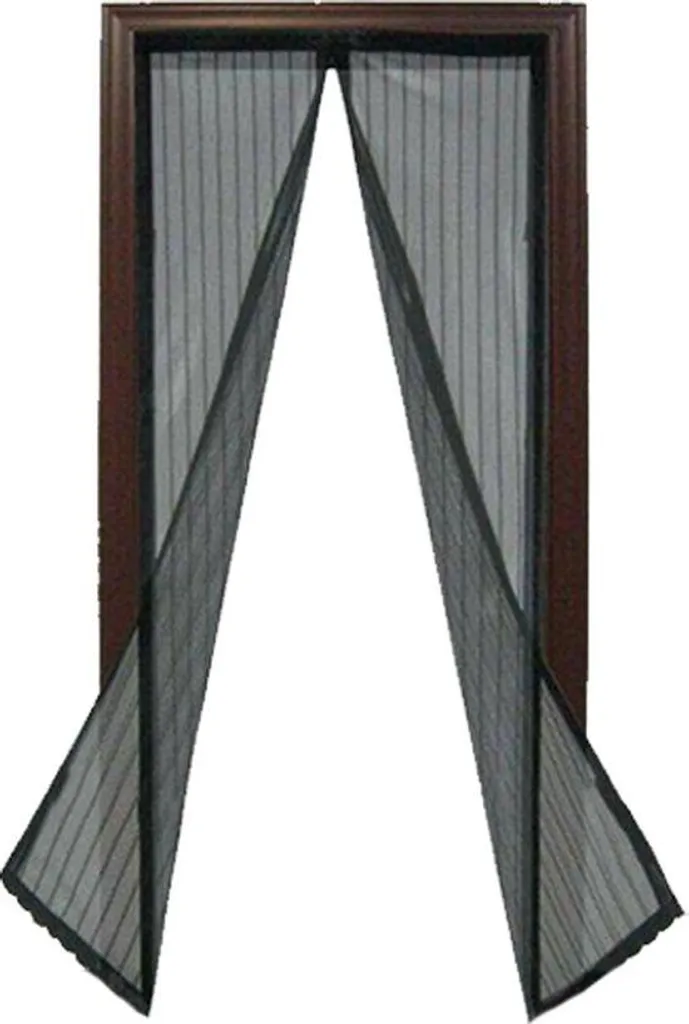 Moustiquaire magnétique anti-insectes noire automatique pour porte 80