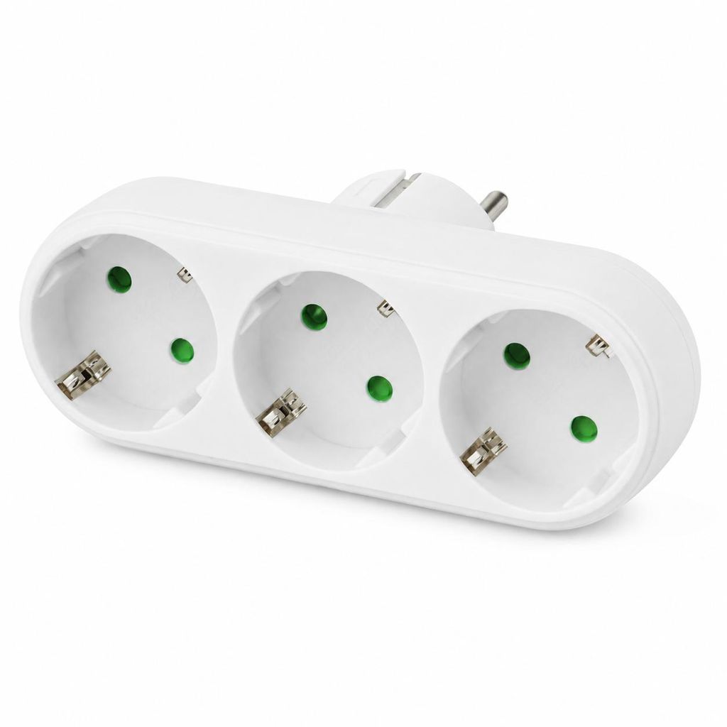 3-fach Steckdosenadapter 16A 250V – Dreifachstecker mit Produktbild  KI-generiertes Bild