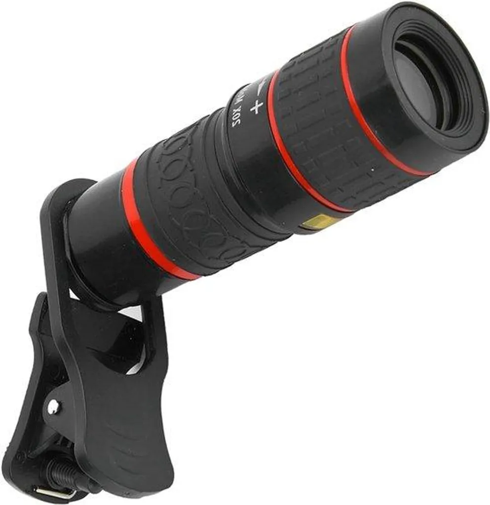 Kit objectif zoom 20x amovible avec fixation clip pour photophones