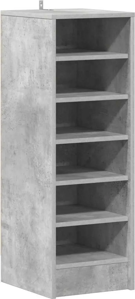 Scarpiera 6 Scomparti Grigio Cemento 90cm - Mobile Ingresso vidaXL