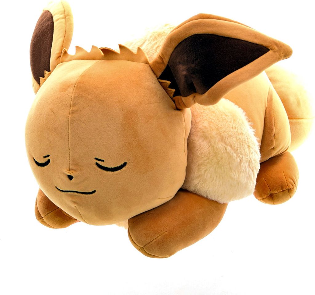 Pokemon Plüschfigur - schlafender Evoli (45cm) Kuscheltier Stofftier Plüschtier