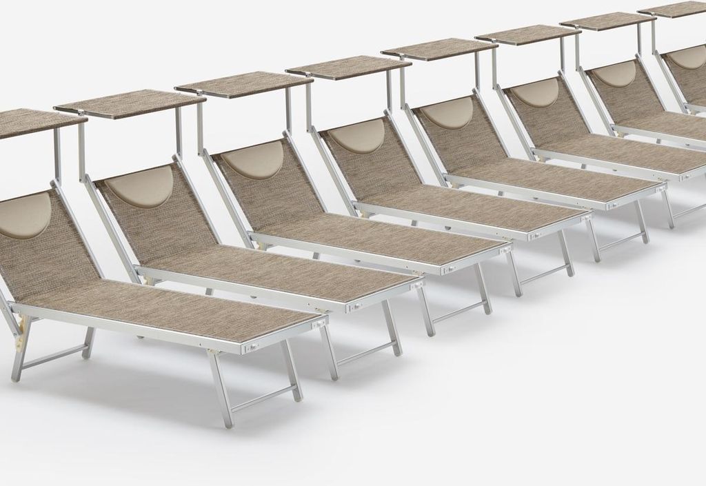 20er Set  Aluminium Sonnenliegen für den Strand Limited Produktbild 
