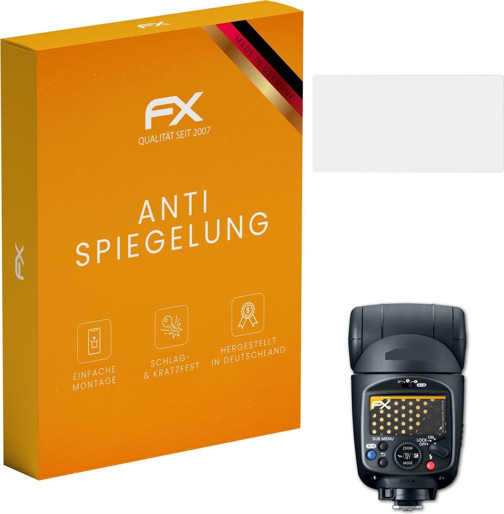 atFoliX FX-Antireflex 3x Schutzfolie kompatibel mit Canon Speedlite 470EX-AI Displayfolie