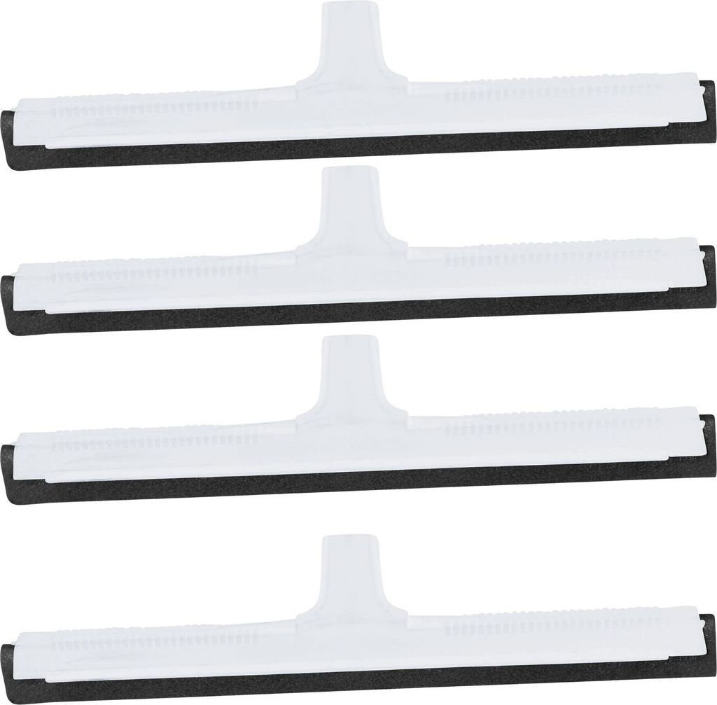 Novaliv 4x Badabzieher Dusche Kunststoff 43cm I Wasser Abzieher Schieber für Boden Wasserabzieher Terasse Boden I Badabzieher DuscheXXL breit Flie...