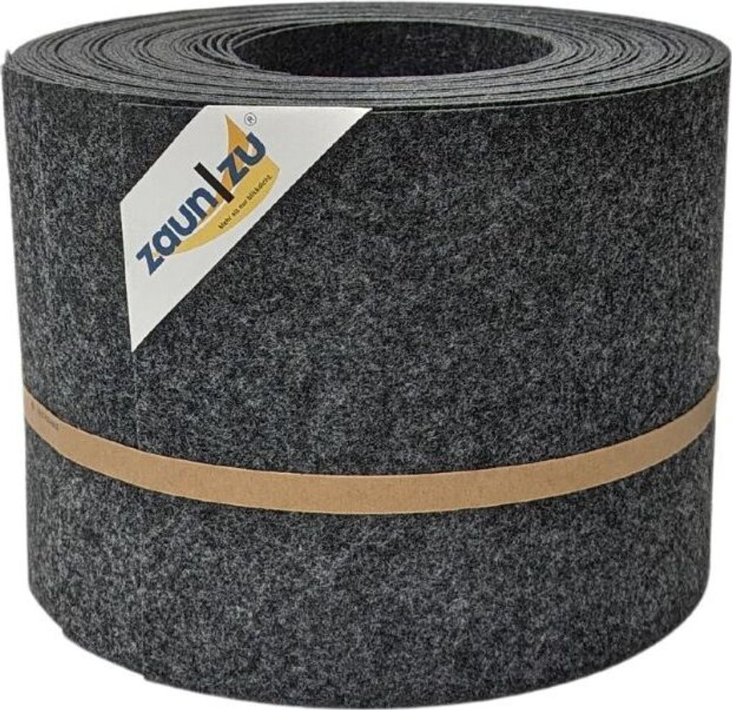 Doppelstab Sichtschutz zaun|zu Design-Vlies 10x Einzelstreifen 2,55m Zaunblende Anthrazit 10x 2,55m