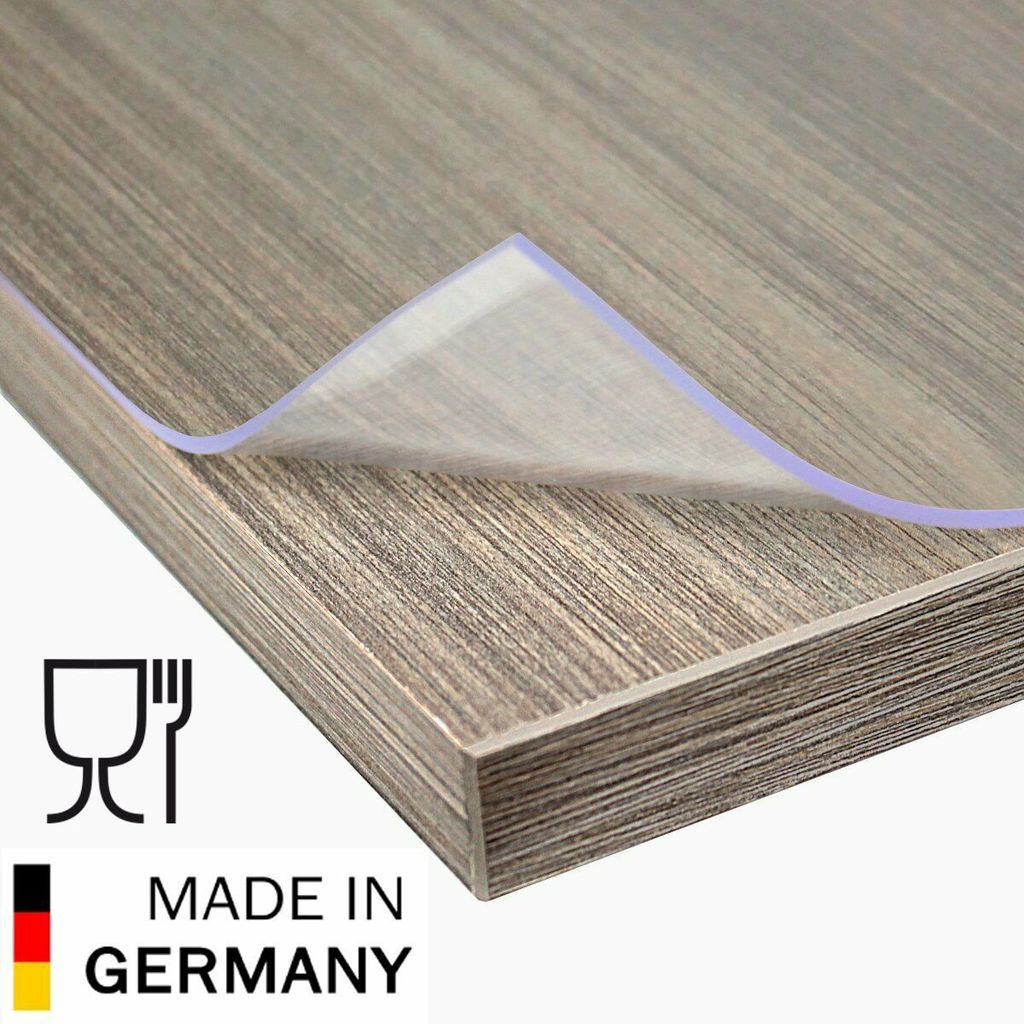Folie Design PVC Tischfolie Schutzfolie Tischschutz Transparent Klar 100 cm 