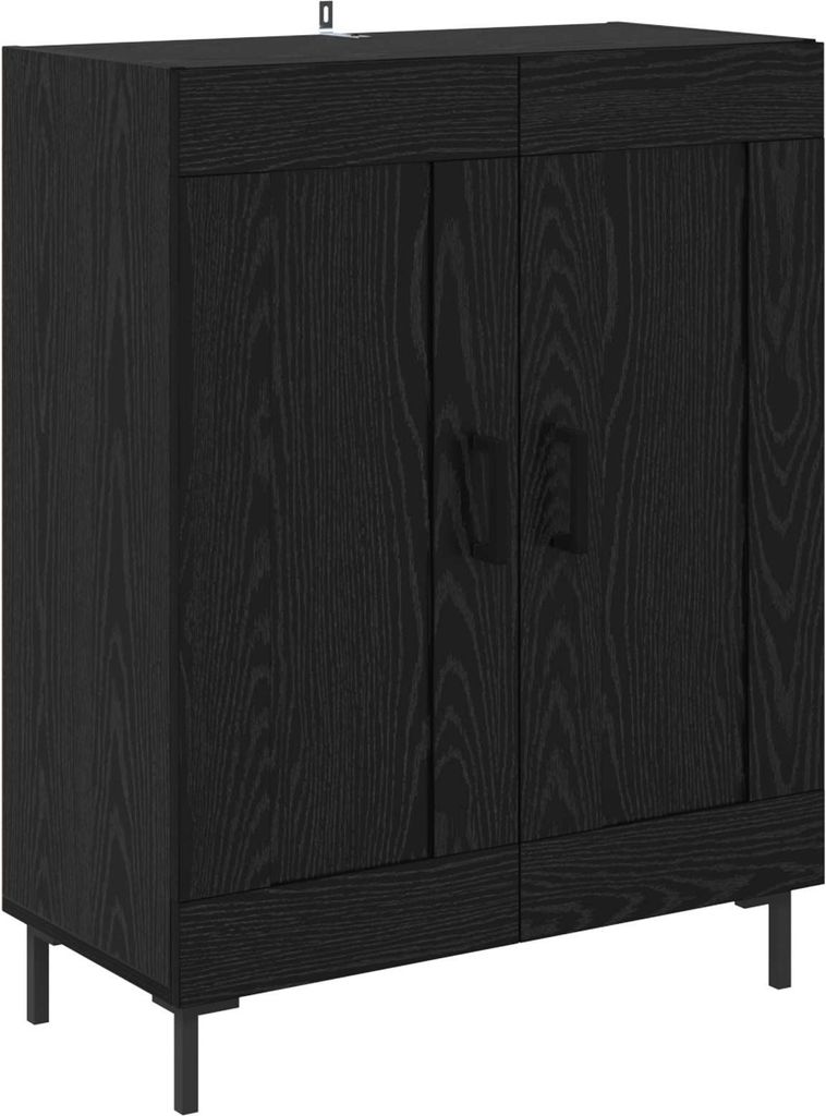 Sideboard Schwarz Eichen-Optik 69,5 x 34 x 90 cm