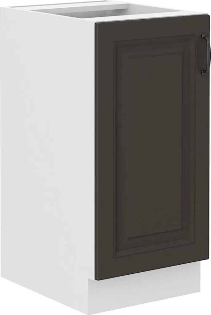 Armoire de rangement SOPHIA 40 cm gris anthracite bicolore design