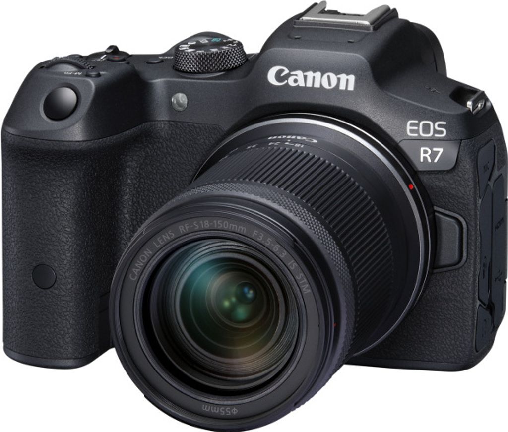 EOS R7 + Objektiv RF-S 18-150mm F3.5-6.3 IS STM + Bajonettadapter EF-EOS R Systemkamera