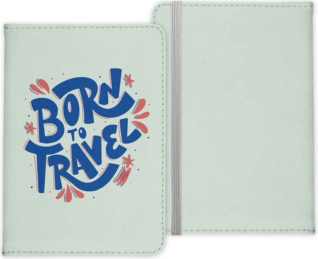 22Feels Reisepasshülle Organizer Reisen Gadgets Born To Travel Urlaub Kunst-Leder Etui Cover Frauen Männer Kinder