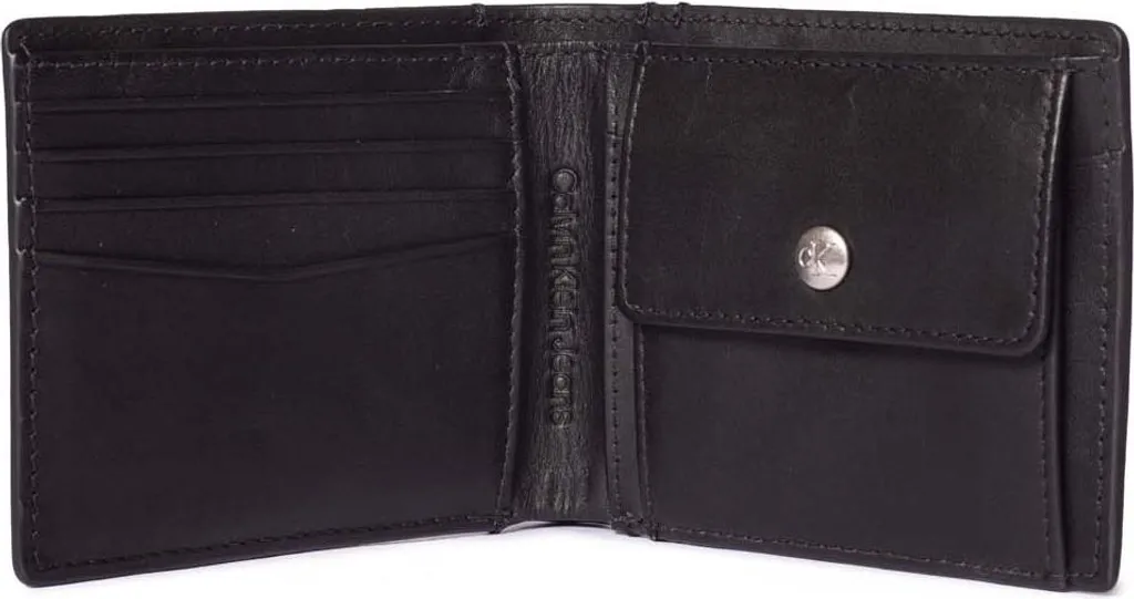 Portefeuille bifold Calvin Klein K50K511091 en cuir 11x9x2cm unique