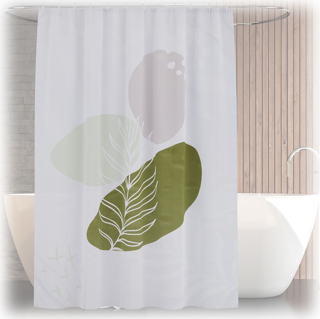 relaxdays Duschvorhang 180x200 cm mit Motiv Produktbild 